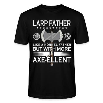 Jeu de rôle de combat à l’épée Larp amusant - T-shirt bio CRAFTER Stanley Stella Unisexe - noir - Devant - Alina (178cm) & Michal (187cm)