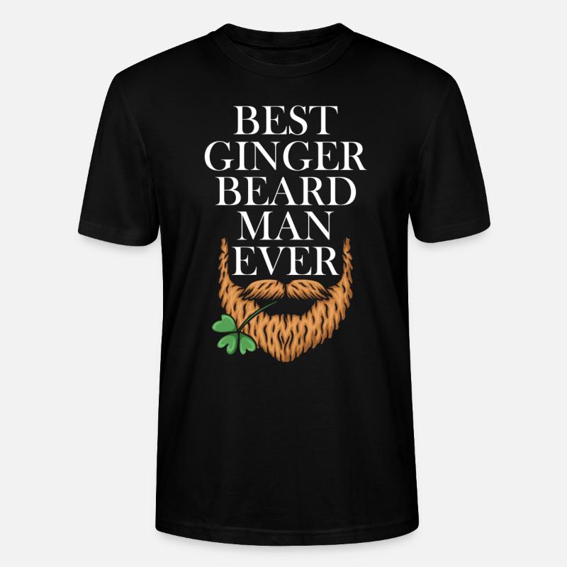 Bester Ingwer-bart-mann Aller Zeiten Kleeblatt - Stanley/Stella Unisex Bio-T-Shirt CRAFTER - Schwarz
