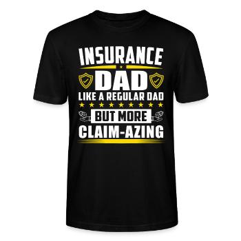 Funny Insurance Sales Representative - Stanley/Stella CRAFTER Unisex Organic T-Shirt - black - Front - Alina (178cm) & Michal (187cm)