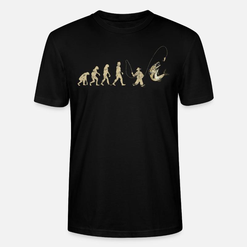 Angeln Im Eriesee - Evolution Zanderjäger - Stanley/Stella Unisex Bio-T-Shirt CRAFTER - Schwarz