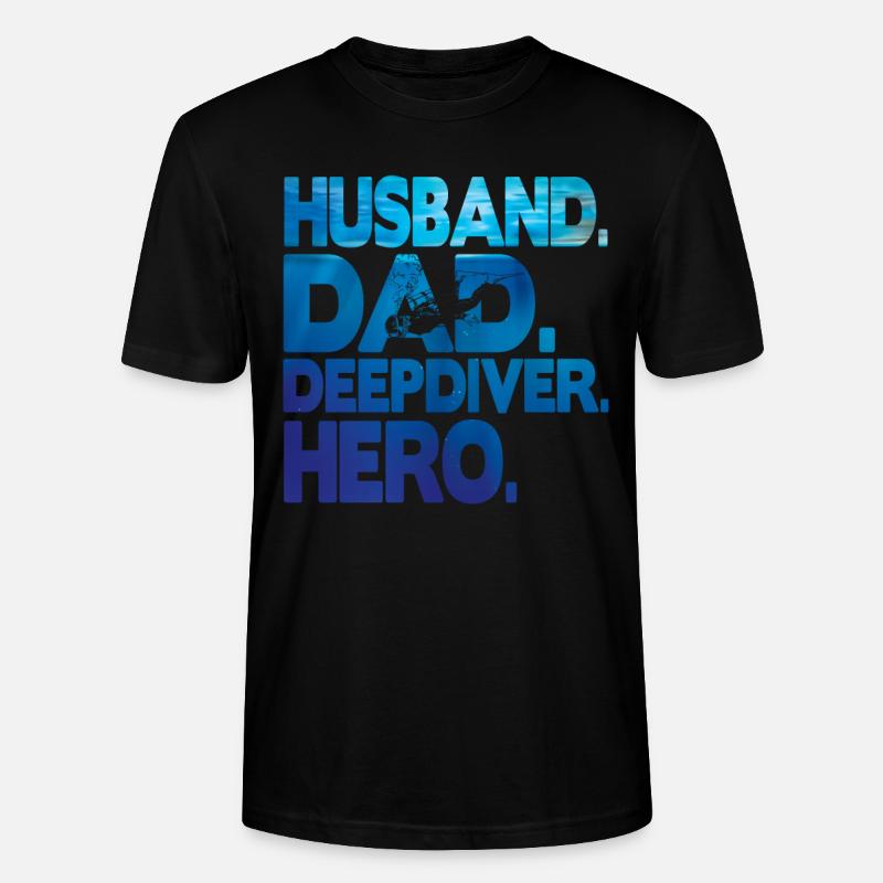 Freedive Deep Dive DeepDive papa - T-shirt bio CRAFTER Stanley Stella Unisexe - noir