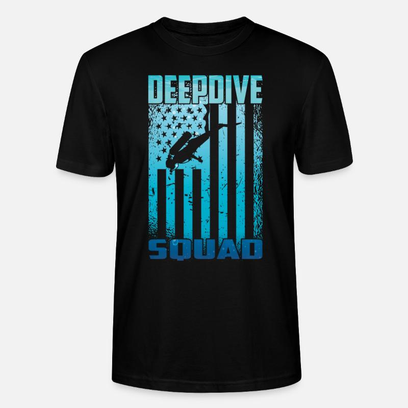 Tief Tauchen Freedive DeepDive - Stanley/Stella Unisex Bio-T-Shirt CRAFTER - Schwarz