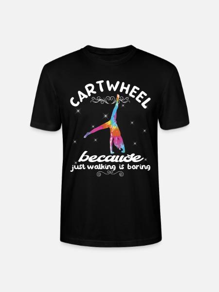 Cool gymnastics acrobatic cart wheel - Stanley/Stella CRAFTER Unisex Organic T-Shirt - black