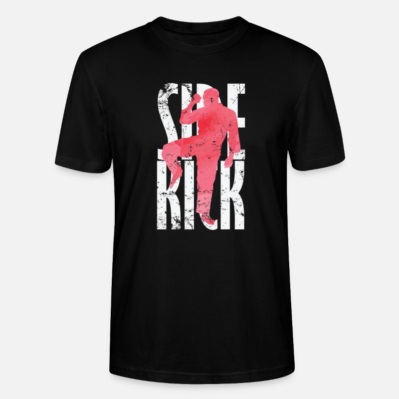 Side Kick Kickboxen Taekwondo - Stanley/Stella Unisex Bio-T-Shirt CRAFTER - Schwarz