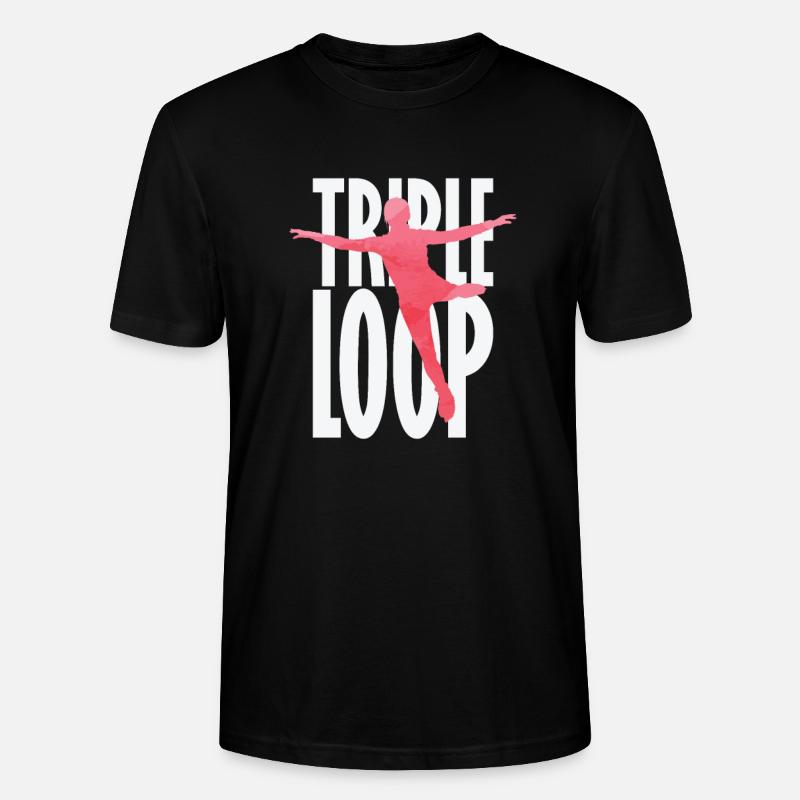 Triple Loop Figure Skating - Stanley/Stella CRAFTER Unisex Organic T-Shirt - black