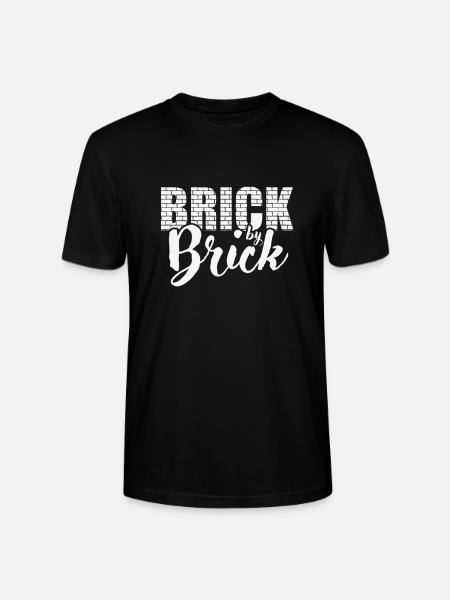 Brick by Brick Mason Craftsman Profession - Stanley/Stella CRAFTER Unisex Organic T-Shirt - black