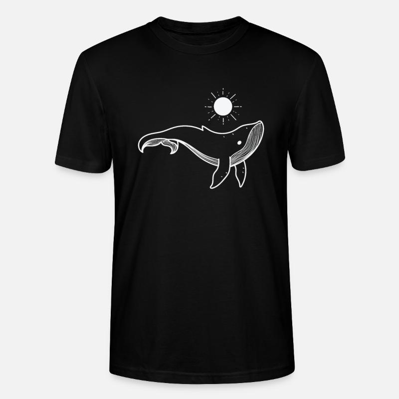 Wal mit Sonne - Stanley/Stella Unisex Bio-T-Shirt CRAFTER - Schwarz