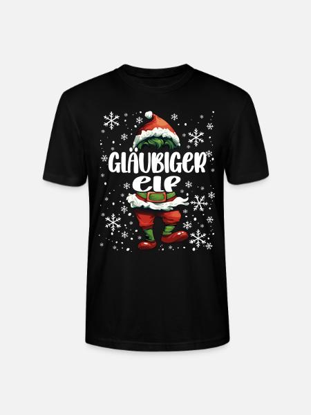 Weihnachtsoutfit Gläubiger Elf - Stanley/Stella Unisex Bio-T-Shirt CRAFTER - Schwarz
