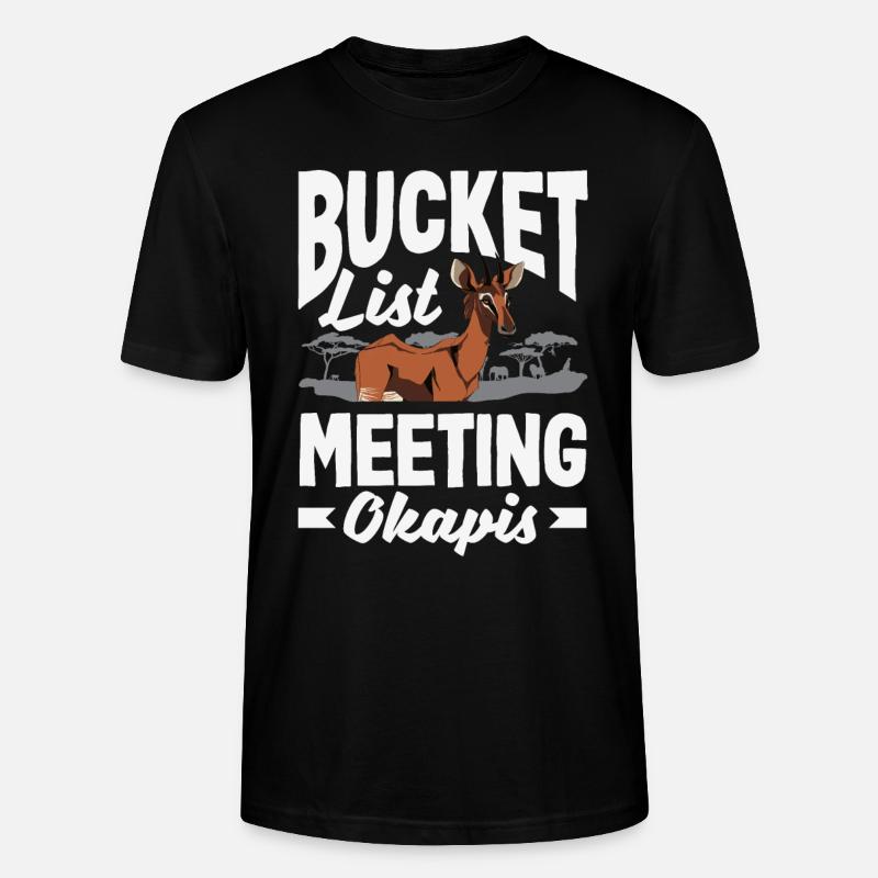 Funny zookeeper okapi lover - Stanley/Stella CRAFTER Unisex Organic T-Shirt - black