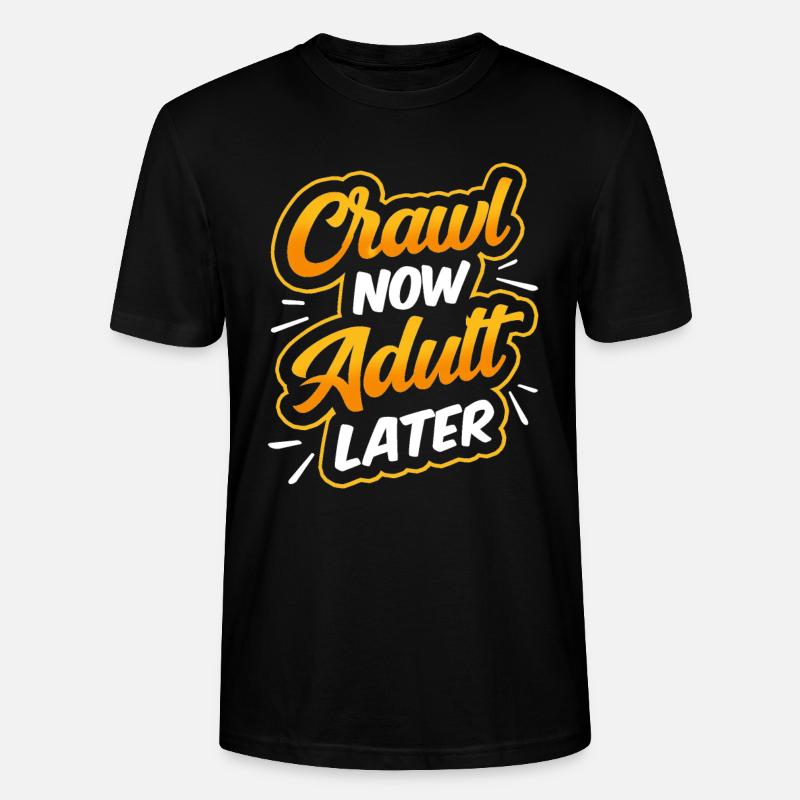 Crawled Pub Crawl Alcohol Drinking - Stanley/Stella Unisex Bio-T-Shirt CRAFTER - Schwarz