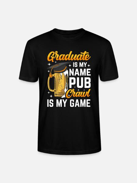 Crawled Pub Crawl Alcohol Drinking - Stanley/Stella Unisex Bio-T-Shirt CRAFTER - Schwarz