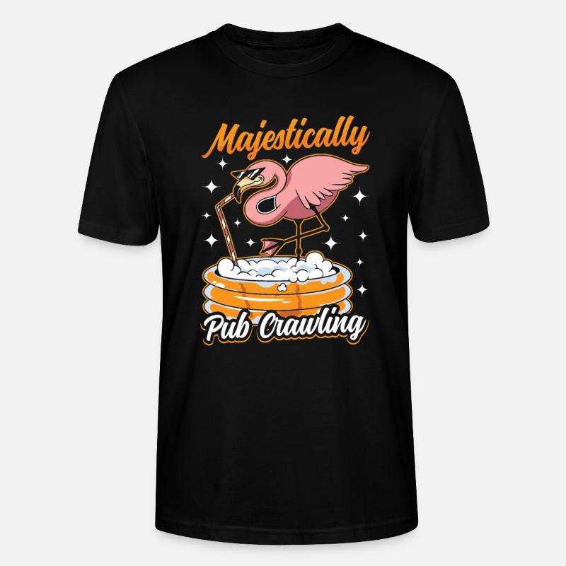 Crawled Pub Crawl Alcohol Drinking - Stanley/Stella CRAFTER Unisex Organic T-Shirt - black
