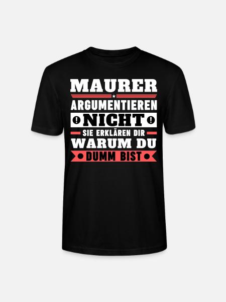 Masons don't argue - Stanley/Stella CRAFTER Unisex Organic T-Shirt - black
