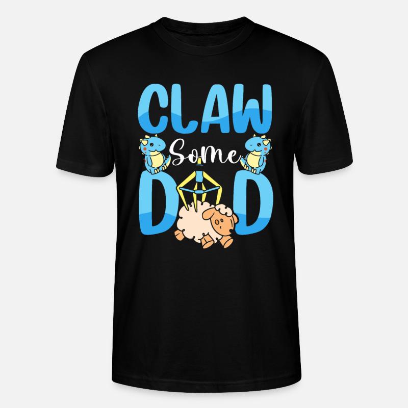 Claw Game Funny Claw Machine - Stanley/Stella CRAFTER Unisex Organic T-Shirt - black