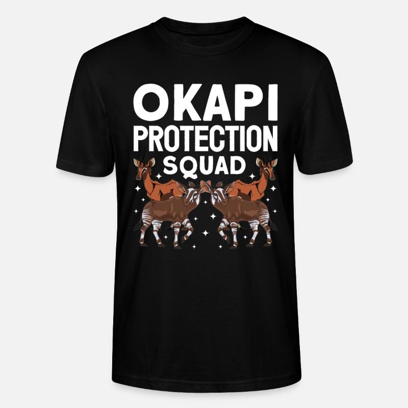 Funny zookeeper okapi lover - Stanley/Stella CRAFTER Unisex Organic T-Shirt - black