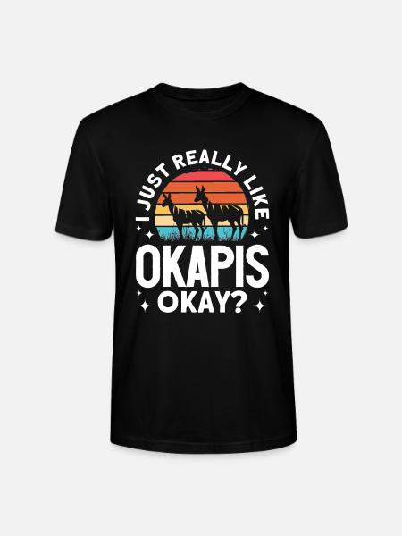 Lustiger Tierpfleger Okapi-liebhaber - Stanley/Stella Unisex Bio-T-Shirt CRAFTER - Schwarz