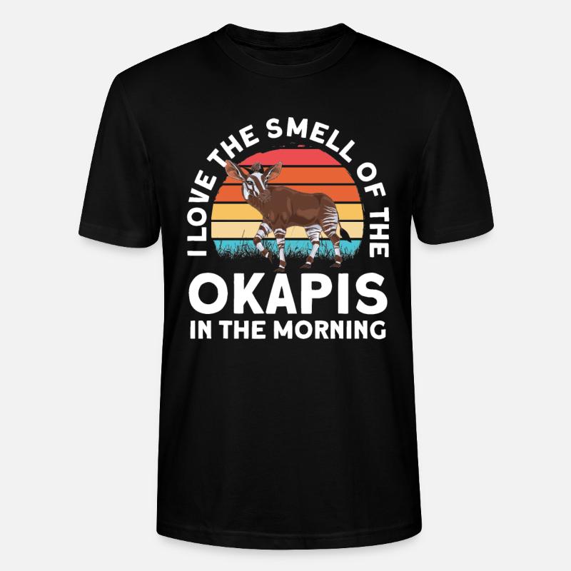 Funny zookeeper okapi lover - Stanley/Stella CRAFTER Unisex Organic T-Shirt - black