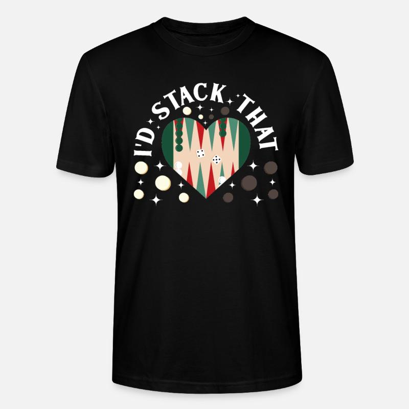 Board Game Funny Backgammon - Stanley/Stella CRAFTER Unisex Organic T-Shirt - black