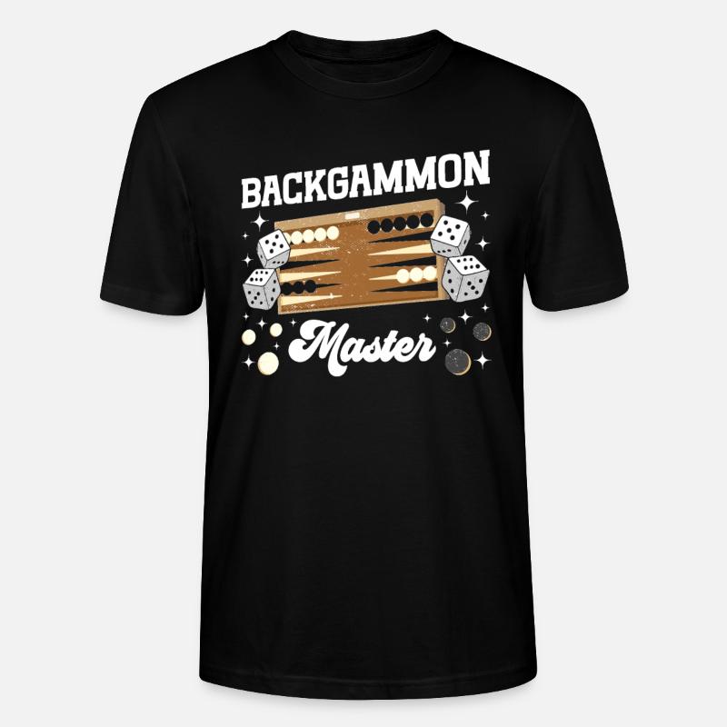 Board Game Funny Backgammon - Stanley/Stella CRAFTER Unisex Organic T-Shirt - black