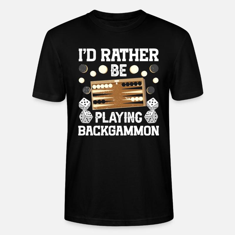 Board Game Funny Backgammon - Stanley/Stella CRAFTER Unisex Organic T-Shirt - black