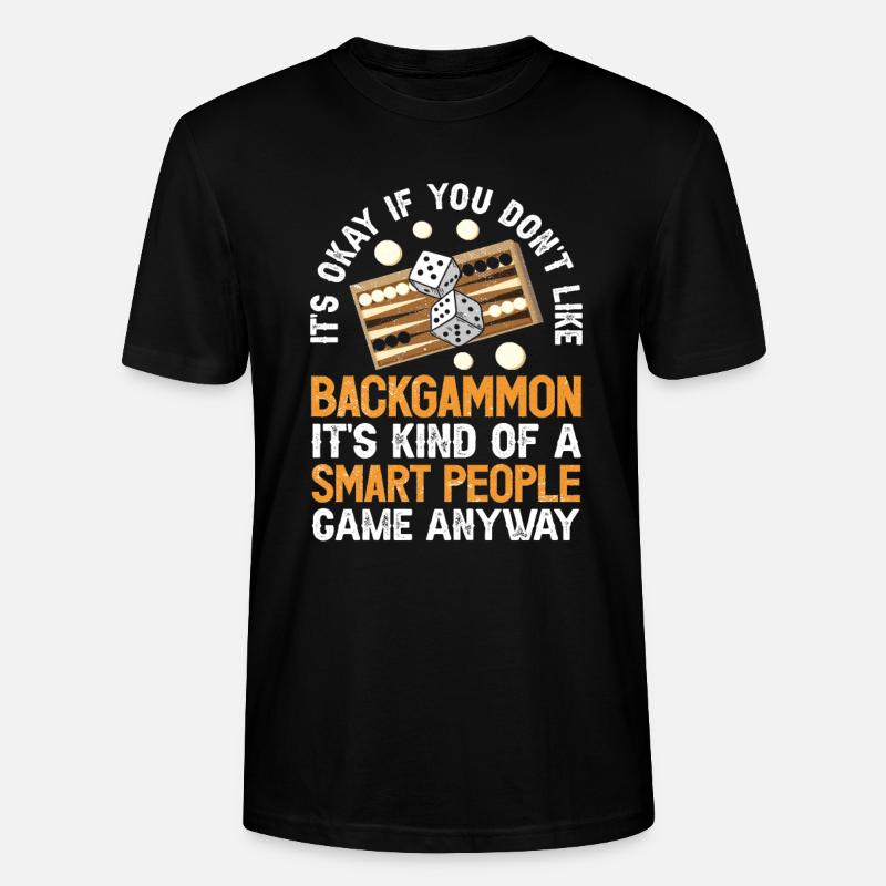 Brettspiel Lustiges Backgammon - Stanley/Stella Unisex Bio-T-Shirt CRAFTER - Schwarz