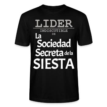 ANFÜHRER der Nap-Geheimgesellschaft - Stanley/Stella Unisex Bio-T-Shirt CRAFTER - Schwarz - Vorne - Alina (178cm) & Michal (187cm)