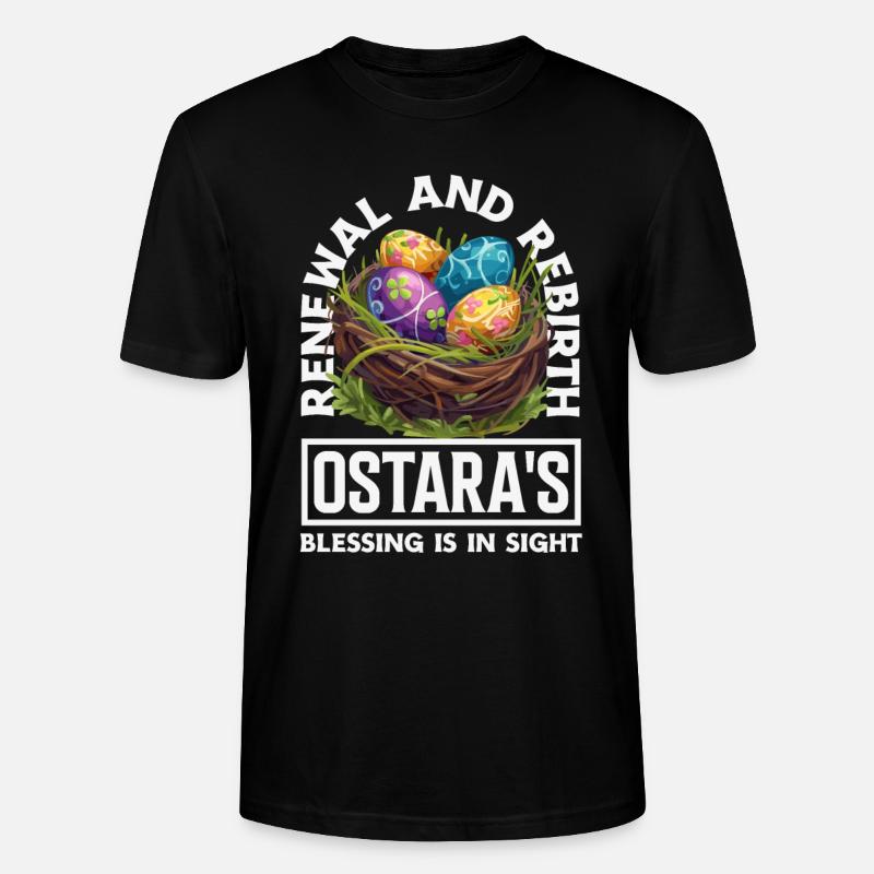 Easter Eostre Pagan Spring - Stanley/Stella CRAFTER Unisex Organic T-Shirt - black