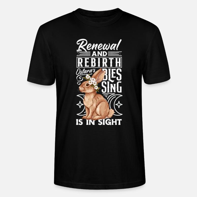 Easter Eostre Pagan Spring - Stanley/Stella CRAFTER Unisex Organic T-Shirt - black