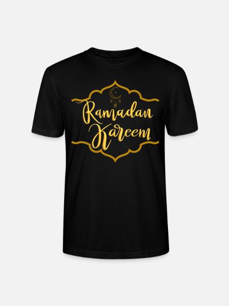 Ramadan Kareem Golden Logo - Stanley/Stella CRAFTER Unisex Organic T-Shirt - black
