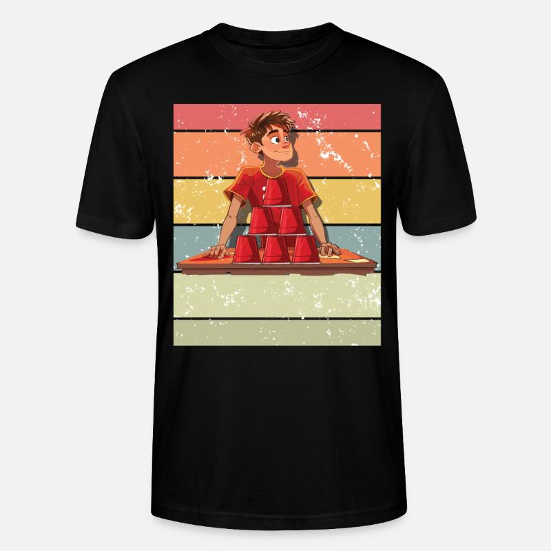 Stapeln Von Bechern Speed Stacker - Stanley/Stella Unisex Bio-T-Shirt CRAFTER - Schwarz