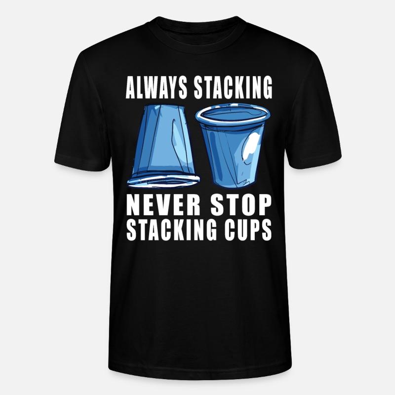 Empilage de gobelets Speed Stacker - T-shirt bio CRAFTER Stanley Stella Unisexe - noir