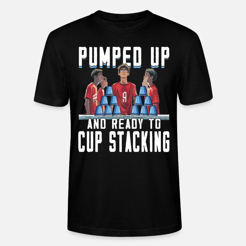 Stapeln Von Bechern Speed Stacker - Stanley/Stella Unisex Bio-T-Shirt CRAFTER - Schwarz