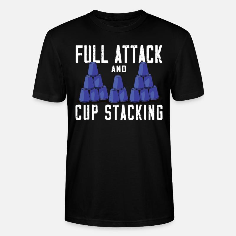 Stapeln Von Bechern Speed Stacker - Stanley/Stella Unisex Bio-T-Shirt CRAFTER - Schwarz