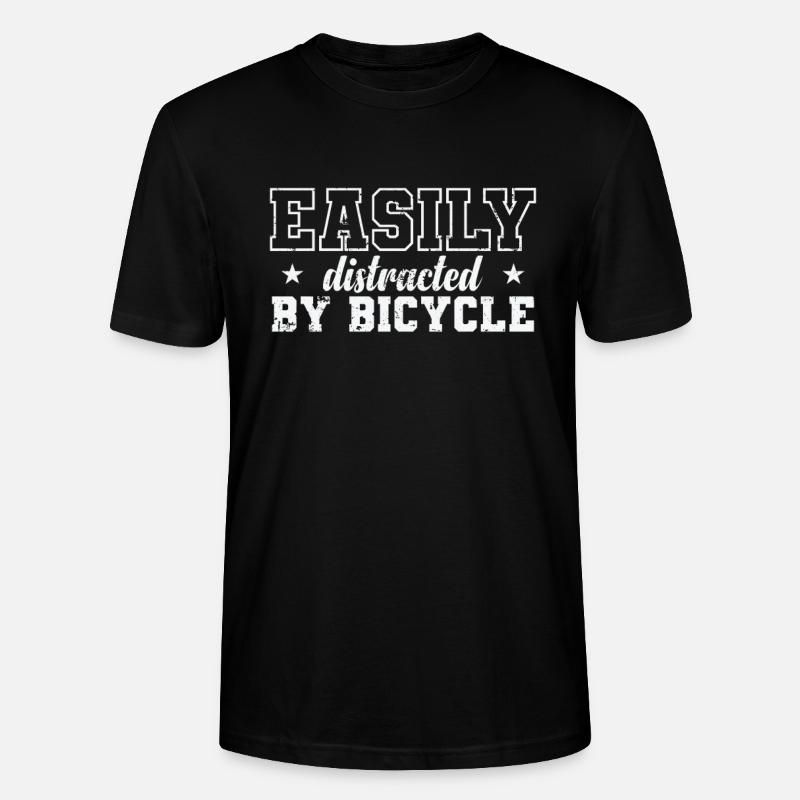 Easily distracted by Bicycle - Stanley/Stella Unisex Bio-T-Shirt CRAFTER - Schwarz