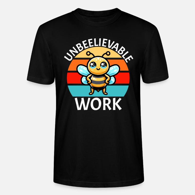 Unbeelievable Work - Stanley/Stella Unisex Bio-T-Shirt CRAFTER - Schwarz