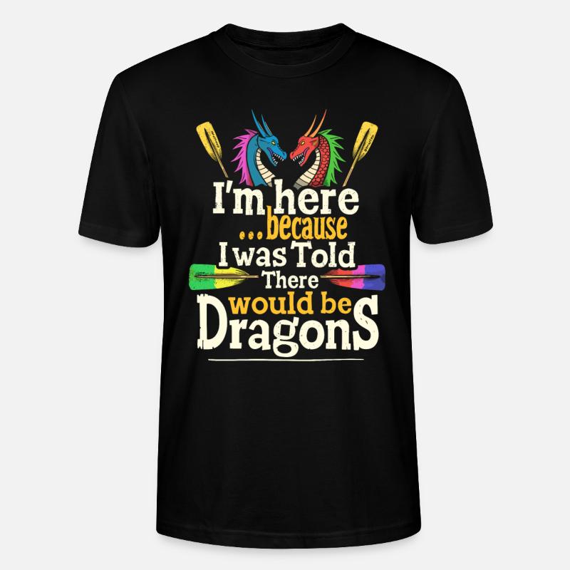 Lustiges Drachenboot-paddel - Stanley/Stella Unisex Bio-T-Shirt CRAFTER - Schwarz