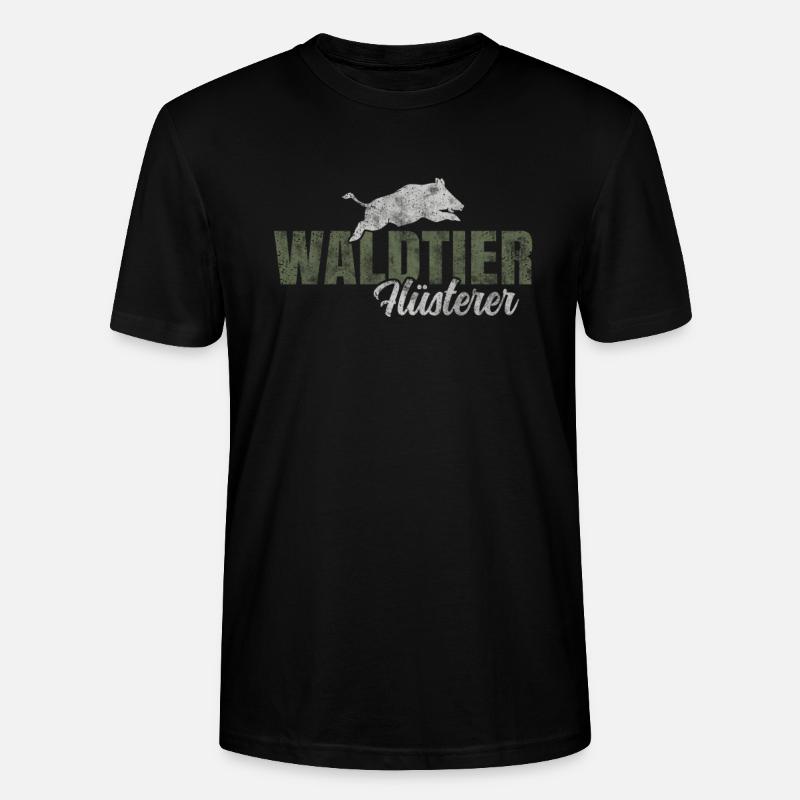 Waldtier Flüsterer - Stanley/Stella Unisex Bio-T-Shirt CRAFTER - Schwarz