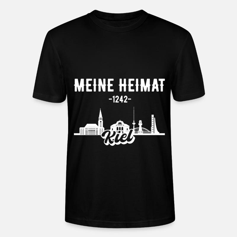 Kiel Skyline Geschenk - Stanley/Stella Unisex Bio-T-Shirt CRAFTER - Schwarz
