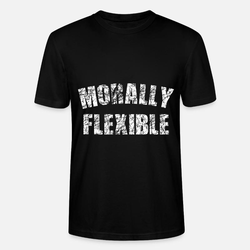 MORALLY FLEXIBLE - Stanley/Stella CRAFTER Unisex Organic T-Shirt - black