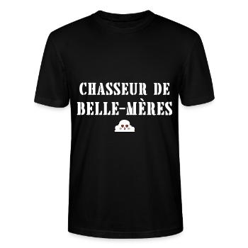 chasseur de belle-mères - T-shirt bio CRAFTER Stanley Stella Unisexe - noir - Devant - Alina (178cm) & Michal (187cm)