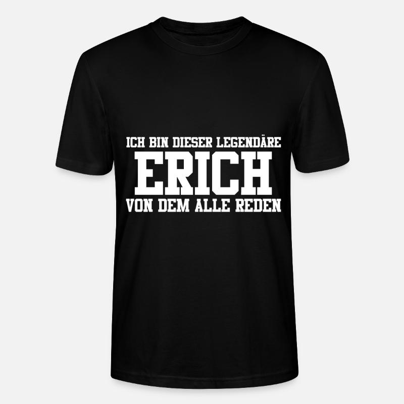 Erich Name Design - Stanley/Stella Unisex Bio-T-Shirt CRAFTER - Schwarz