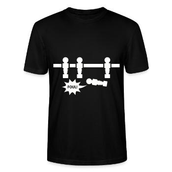 witzige Tischfussball Outfits Krökeln Kickern - Stanley/Stella Unisex Bio-T-Shirt CRAFTER - Schwarz - Vorne - Alina (178cm) & Michal (187cm)