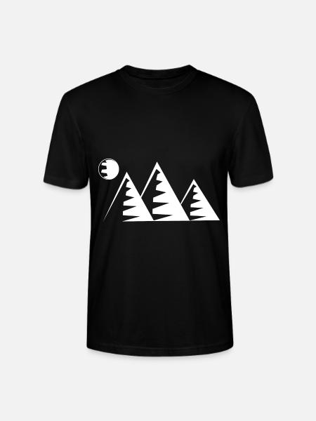 Mountain - (15) - Stanley/Stella CRAFTER Unisex Organic T-Shirt - black