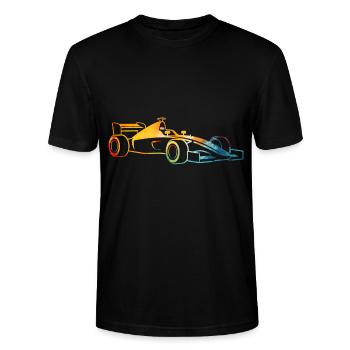 Voiture de course - T-shirt bio CRAFTER Stanley Stella Unisexe - noir - Devant - Alina (178cm) & Michal (187cm)