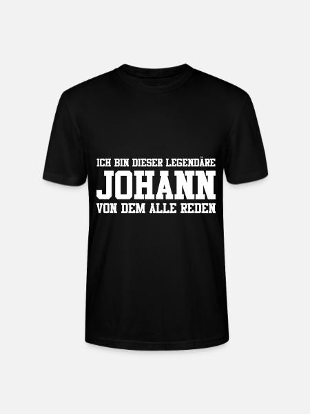 Johann Name Design - Stanley/Stella Unisex Bio-T-Shirt CRAFTER - Schwarz