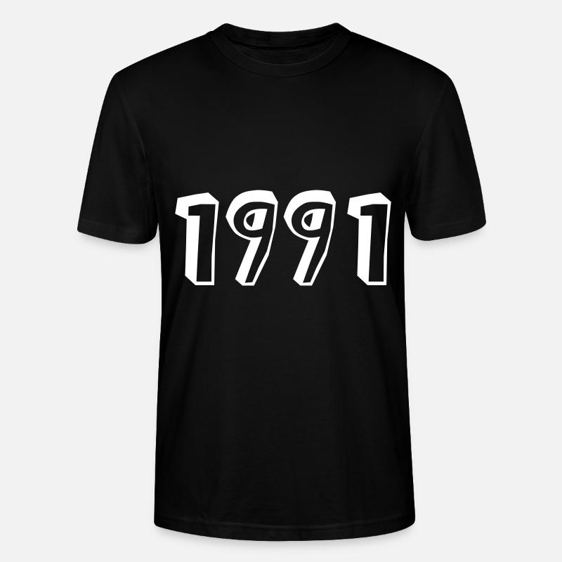 Geburtsjahr 1991 Geschenkidee - Stanley/Stella Unisex Bio-T-Shirt CRAFTER - Schwarz