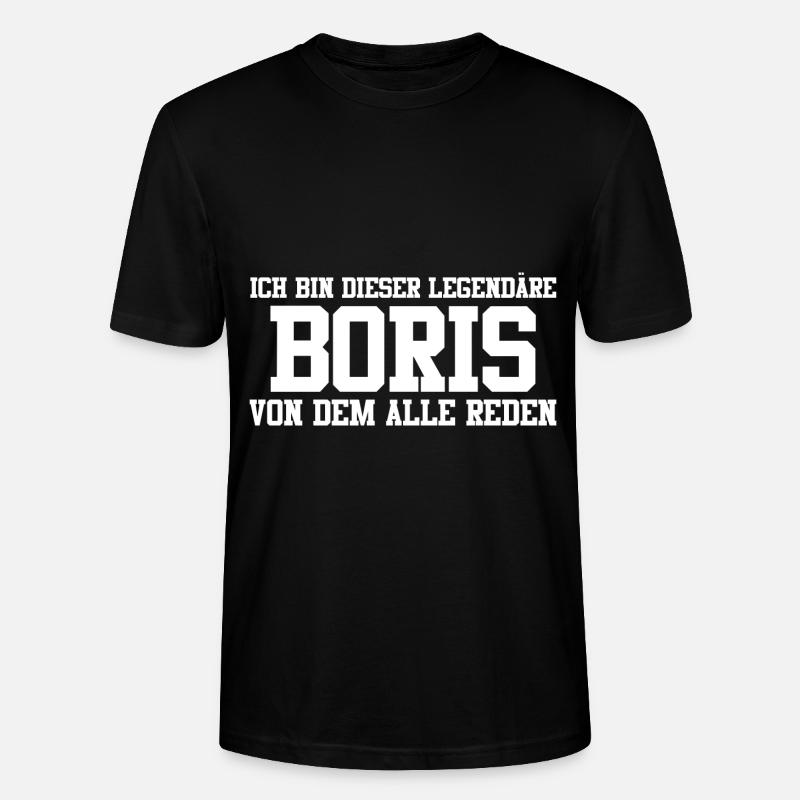 Boris Name Design - Stanley/Stella Unisex Bio-T-Shirt CRAFTER - Schwarz