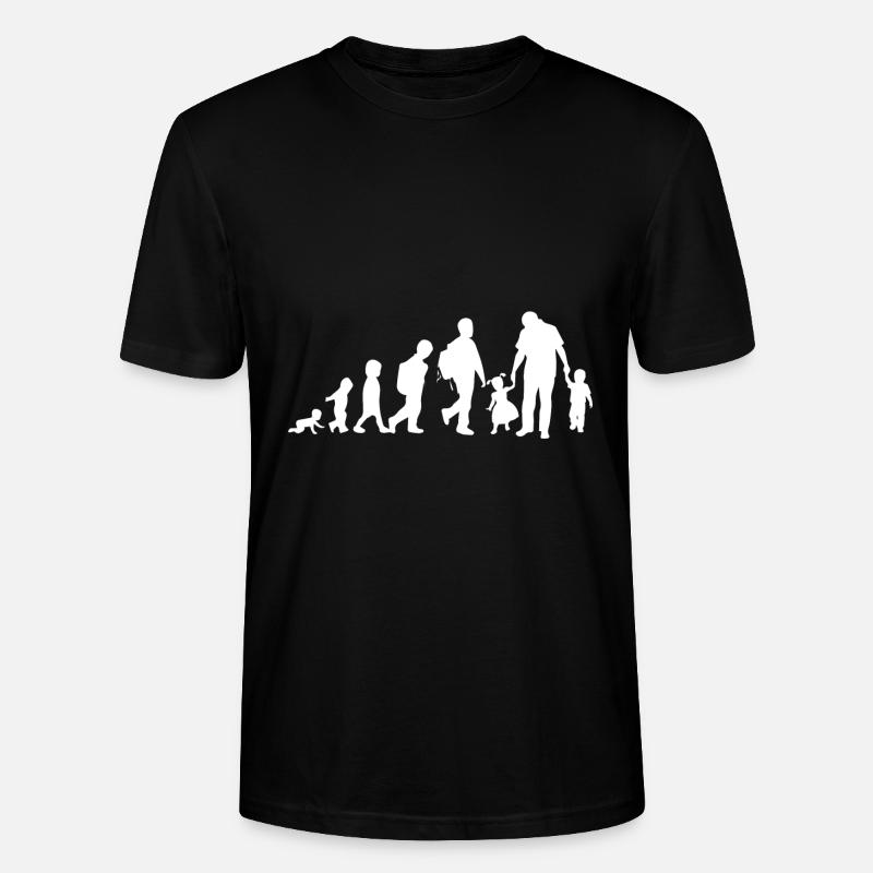 Papa évolution - T-shirt bio CRAFTER Stanley Stella Unisexe - noir