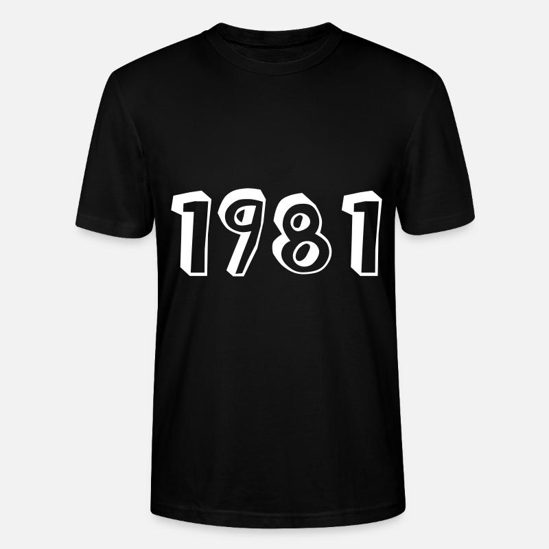 Geburtsjahr 1981 Geschenkidee - Stanley/Stella Unisex Bio-T-Shirt CRAFTER - Schwarz