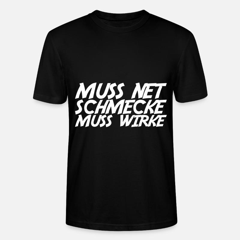Bodybuilding Spruch hessisch Hessen Geschenk - Stanley/Stella Unisex Bio-T-Shirt CRAFTER - Schwarz